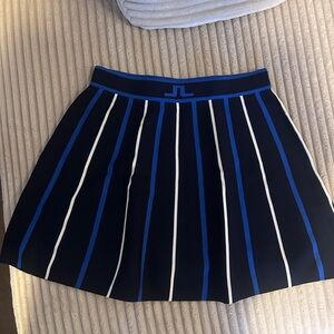 J.Lindeberg Golf Skirt with Blue and White Stripes